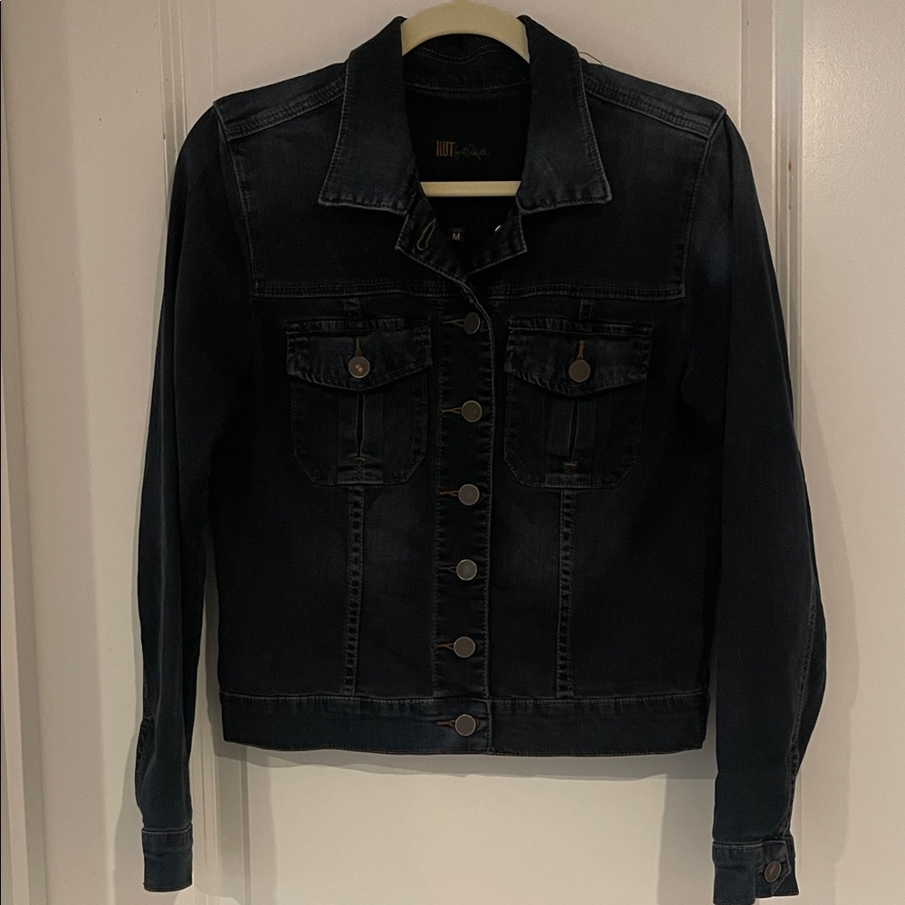 Kut from the Kloth Dark Denim Jacket Size Medium